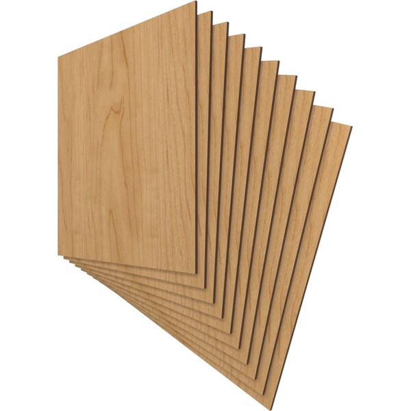 23 3/4W X 23 3/4H X 3/8T Wood Hobby Boards, Maple, 10PK